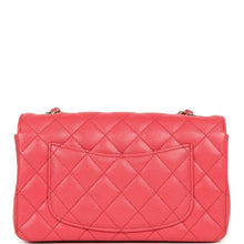 Load image into Gallery viewer, Pre-owned Chanel Mini Classic Rectangular Flap Bag Dark Pink Caviar Light Gold Hardware