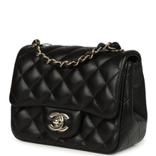 Load image into Gallery viewer, Chanel Mini Classic Square Flap Bag Black Lambskin Light Gold Hardware