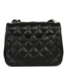 Load image into Gallery viewer, Chanel Mini Classic Square Flap Bag Black Lambskin Light Gold Hardware