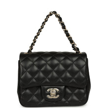 Load image into Gallery viewer, Chanel Mini Classic Square Flap Bag Black Lambskin Light Gold Hardware