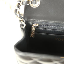 Load image into Gallery viewer, Chanel Mini Classic Square Flap Bag Black Lambskin Light Gold Hardware