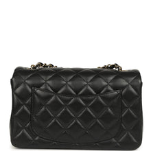 Load image into Gallery viewer, Chanel Mini Classic Rectangular Flap Bag Black Lambskin Light Gold Hardware