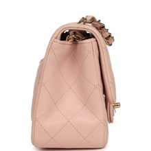 Load image into Gallery viewer, Chanel Mini Classic Square Flap Bag Pink Lambskin Light Gold Hardware