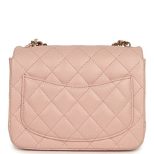 Load image into Gallery viewer, Chanel Mini Classic Square Flap Bag Pink Lambskin Light Gold Hardware