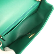 Load image into Gallery viewer, Chanel Mini Classic Rectangular Flap Bag Green Lambskin Light Gold Hardware