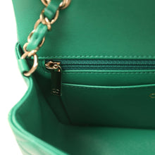 Load image into Gallery viewer, Chanel Mini Classic Rectangular Flap Bag Green Lambskin Light Gold Hardware