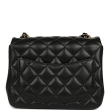 Load image into Gallery viewer, Chanel Mini Classic Square Flap Bag Black Lambskin Light Gold Hardware