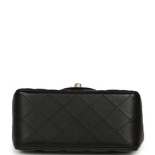 Load image into Gallery viewer, Chanel Mini Classic Square Flap Bag Black Lambskin Light Gold Hardware