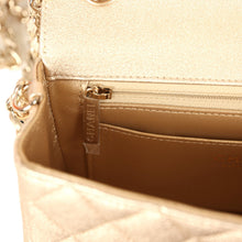Load image into Gallery viewer, Chanel Mini Classic Rectangular Flap Bag Gold Grained Lambskin Caviar Light Gold Hardware