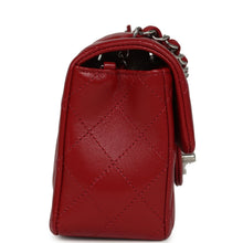 Load image into Gallery viewer, Chanel Mini Classic Rectangular Flap Bag Red Lambskin Silver Hardware