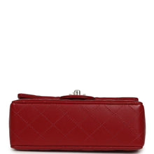 Load image into Gallery viewer, Chanel Mini Classic Rectangular Flap Bag Red Lambskin Silver Hardware