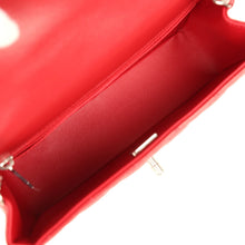 Load image into Gallery viewer, Chanel Mini Classic Rectangular Flap Bag Red Lambskin Silver Hardware