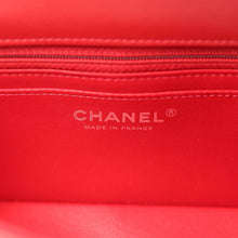 Load image into Gallery viewer, Chanel Mini Classic Rectangular Flap Bag Red Lambskin Silver Hardware