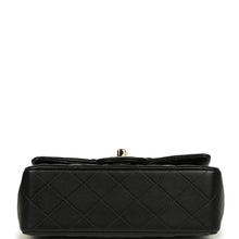 Load image into Gallery viewer, Chanel Mini Classic Rectangular Top Handle Flap Bag Black Lambskin Light Gold Hardware