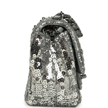 Load image into Gallery viewer, Chanel Mini Classic Square Flap Bag Metallic Silver Sequins Ruthenium Hardware
