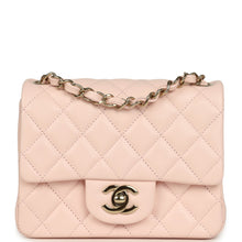 Load image into Gallery viewer, Chanel Mini Classic Square Flap Bag Pink Lambskin Gold Hardware