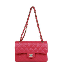 Load image into Gallery viewer, Chanel Small Classic Double Flap Fuchsia Caviar Light Gold Hardware