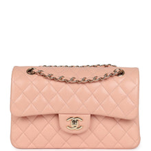 Load image into Gallery viewer, Pre-owned Chanel Small Classic Double Flap Light Pink Lambskin Gold Hardware