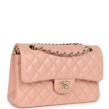 Load image into Gallery viewer, Pre-owned Chanel Small Classic Double Flap Light Pink Lambskin Gold Hardware