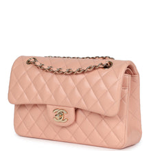 Load image into Gallery viewer, Pre-owned Chanel Small Classic Double Flap Light Pink Lambskin Gold Hardware