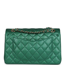 Load image into Gallery viewer, Chanel Small Classic Double Flap Bag Emerald Green Shiny Caviar Gold Hardware