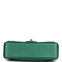 Load image into Gallery viewer, Chanel Small Classic Double Flap Bag Emerald Green Shiny Caviar Gold Hardware
