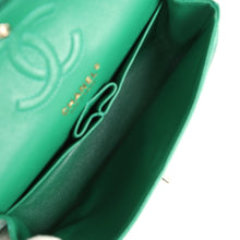Load image into Gallery viewer, Chanel Small Classic Double Flap Bag Emerald Green Shiny Caviar Gold Hardware