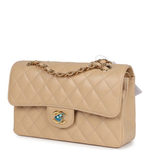 Load image into Gallery viewer, Chanel Small Classic Double Flap Bag Beige Caviar Gold Hardware
