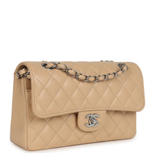 Load image into Gallery viewer, Chanel Small Classic Double Flap Bag Beige Caviar Silver Hardware