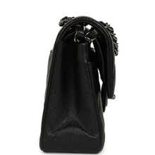 Load image into Gallery viewer, Pre-owned Chanel Small Classic Double Flap Bag Black Iridescent Caviar Ruthenium Hardware