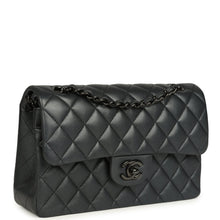 Load image into Gallery viewer, Pre-owned Chanel Small Classic Double Flap Bag So Black Iridescent Lambskin Black Hardware
