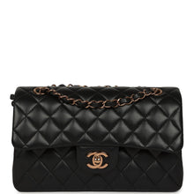 Load image into Gallery viewer, Chanel Small Classic Double Flap Bag Black Lambskin Rose Gold Hardware