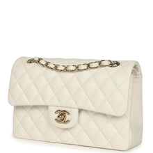 Load image into Gallery viewer, Chanel Small Classic Double Flap Bag White Shiny Caviar Light Gold Hardware