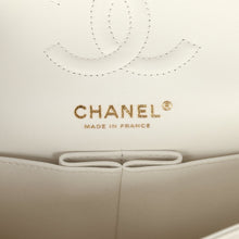 Load image into Gallery viewer, Chanel Small Classic Double Flap Bag White Shiny Caviar Light Gold Hardware