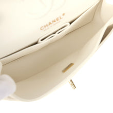 Load image into Gallery viewer, Chanel Small Classic Double Flap Bag White Shiny Caviar Light Gold Hardware