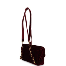 Load image into Gallery viewer, Vintage Chanel Medium Classic Flap Backpack Burgundy Velvet Gold Hardware