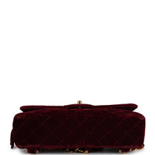Load image into Gallery viewer, Vintage Chanel Medium Classic Flap Backpack Burgundy Velvet Gold Hardware