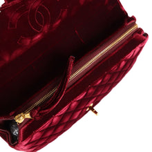 Load image into Gallery viewer, Vintage Chanel Medium Classic Flap Backpack Burgundy Velvet Gold Hardware