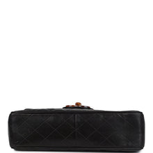 Load image into Gallery viewer, Vintage Chanel Jumbo Classic Single Flap Bag Black Lambskin Tortoiseshell Bakelite Hardware