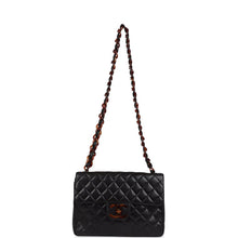 Load image into Gallery viewer, Vintage Chanel Jumbo Classic Single Flap Bag Black Lambskin Tortoiseshell Bakelite Hardware