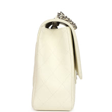 Load image into Gallery viewer, Vintage Chanel Classic Jumbo Single Flap Bag White Caviar Silver Hardware