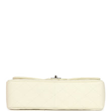 Load image into Gallery viewer, Vintage Chanel Classic Jumbo Single Flap Bag White Caviar Silver Hardware