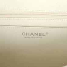 Load image into Gallery viewer, Vintage Chanel Classic Jumbo Single Flap Bag White Caviar Silver Hardware
