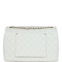 Load image into Gallery viewer, Chanel XXL Classic Single Flap Bag White Shiny Caviar Light Gold Hardware