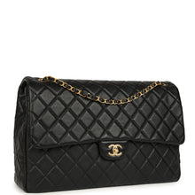 Load image into Gallery viewer, Chanel XXL Classic Single Travel Flap Bag Black Shiny Aged Calfskin Brushed Gold Hardware