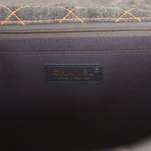 Load image into Gallery viewer, Chanel XXL Classic Single Travel Flap Bag Dark Blue Denim Brushed Gold Hardware