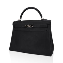 Load image into Gallery viewer, Kelly 32 Retourne Bag Black Togo Leather with Palladium Hardware
