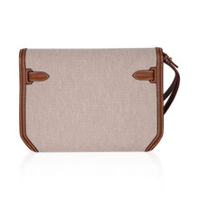 Load image into Gallery viewer, Kelly Depeches 25 Pouch Toile / Fauve Barenia Trim Gold Hardware