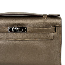 Load image into Gallery viewer, Kelly Pochette Metallic Bronze Clutch Bag Chevre Palladium