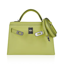 Load image into Gallery viewer, Mini Kelly 20 Bag Sellier Jaune Bourgeon Chevre Leather with Palladium Hardware
